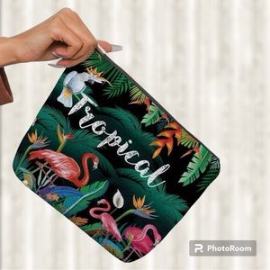 🦩🆕 Trendy Tropical Makeup Bag or Pencil Case